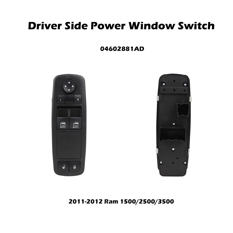 Power Window Switch Front Left Driver Side for Ram 1500 2011-2012 04602881AD