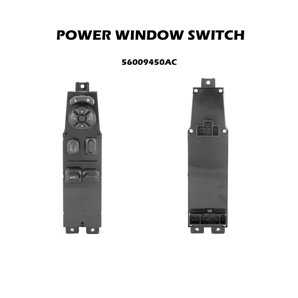 Black Front Driver LH Power Window Switch for Jeep Cherokee XJ 1997-2001 2 Door