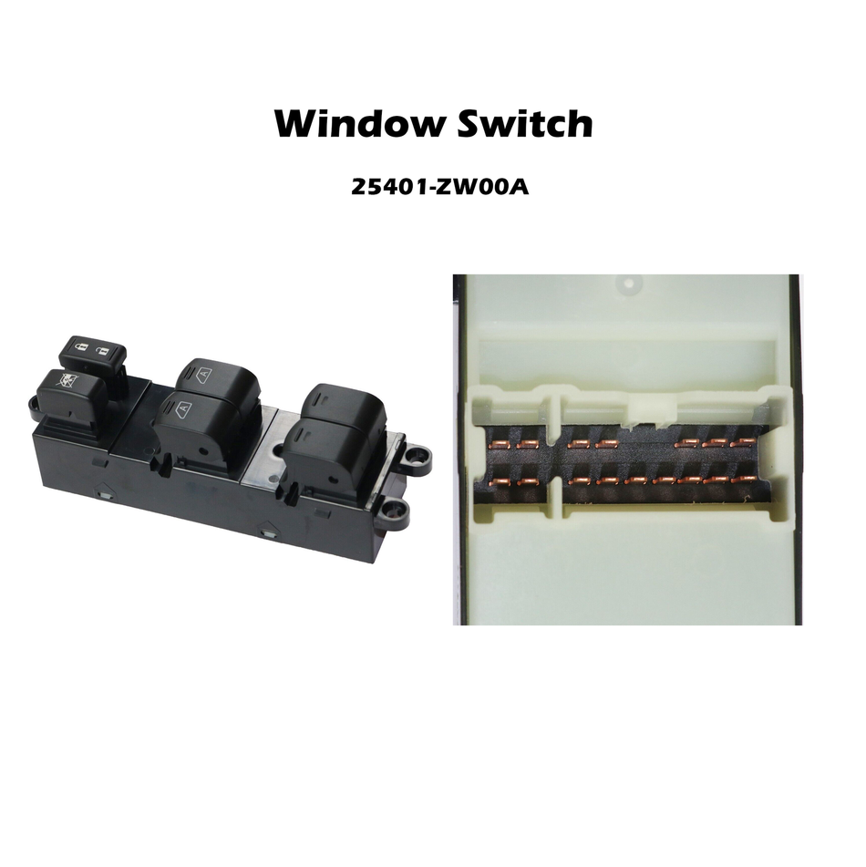 Front Driver Side Master Power Window Switch For Nissan Armada Titan 25401-ZW00A