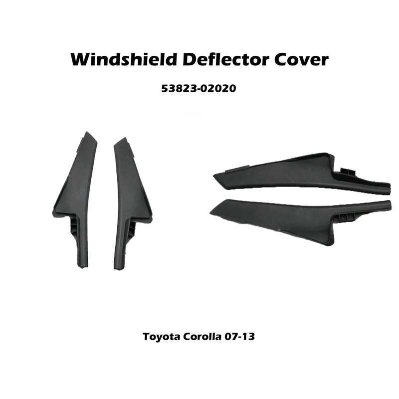 2x parabrisas delantero Deflector pegamento limpiaparabrisas cubierta embellecedor para Toyota Corolla 07-13