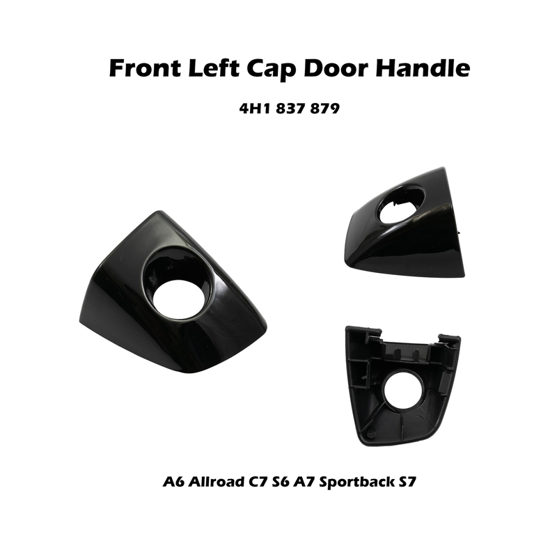 Para Audi A6 S6 A7 A8 manija de puerta delantera izquierda del lado del conductor cubierta embellecedora de tapa de bloqueo de llave