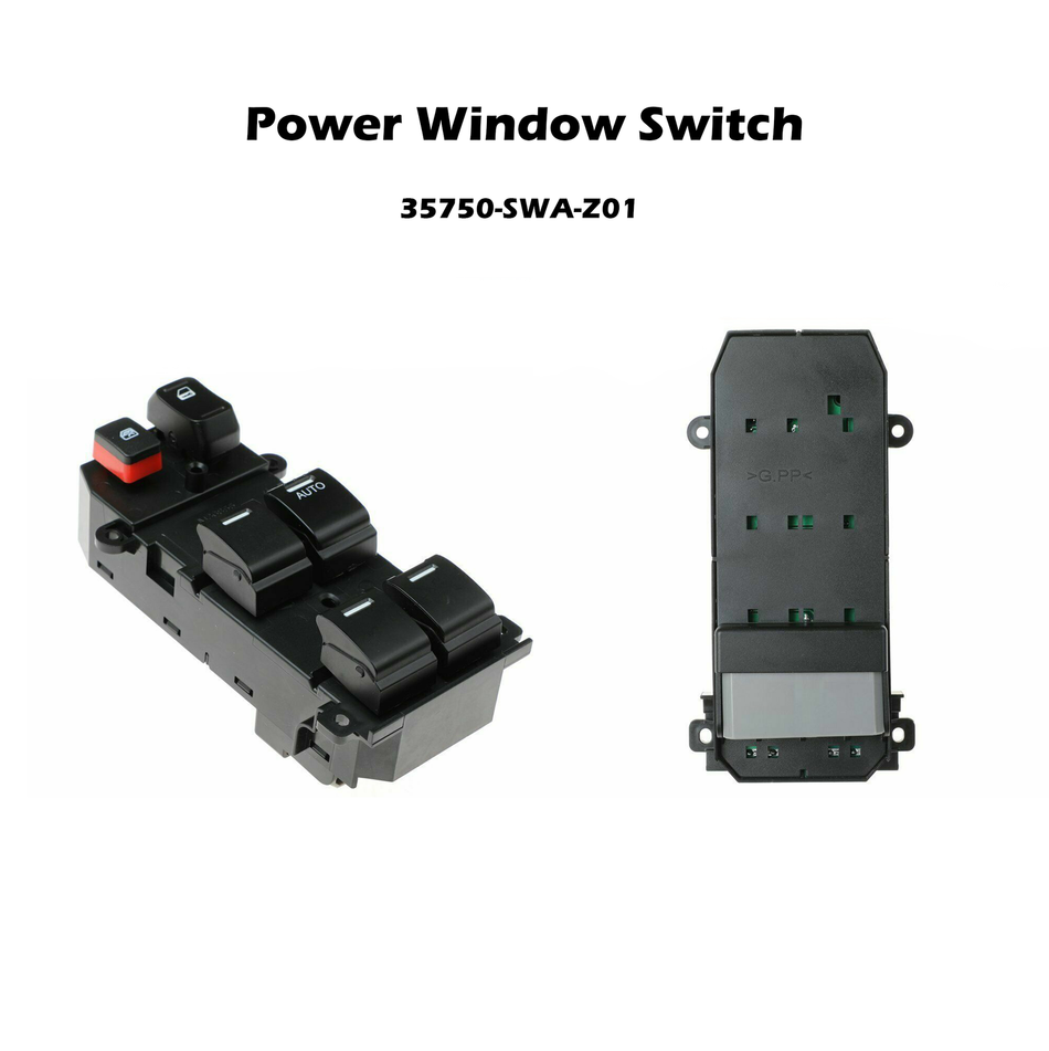 Interruptor de control de ventana principal eléctrico para Honda CR-V 2007-2010 35750-SWA-Z01 