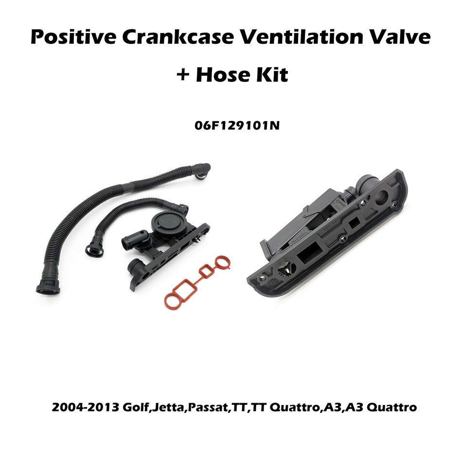 PCV Crankcase Vent Valve & Gasket For VW Jetta Passat Golf R A3 A4 Quattro 2.0T