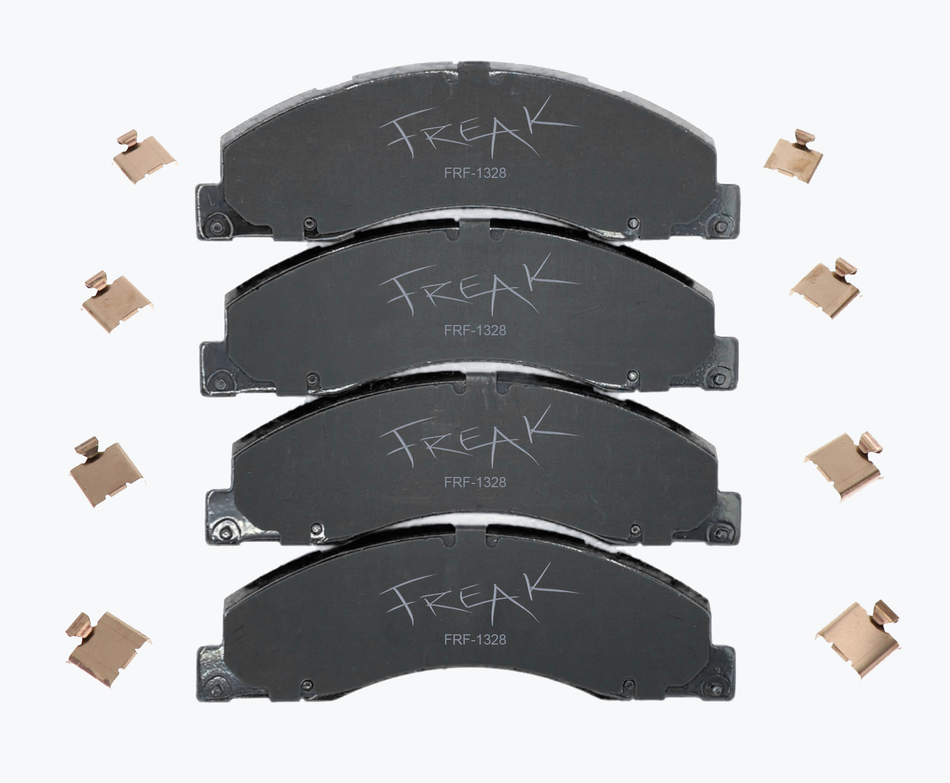 D1328 Low-Metallic Fleet Formula Front Brake Pad Set Compatible with FORD