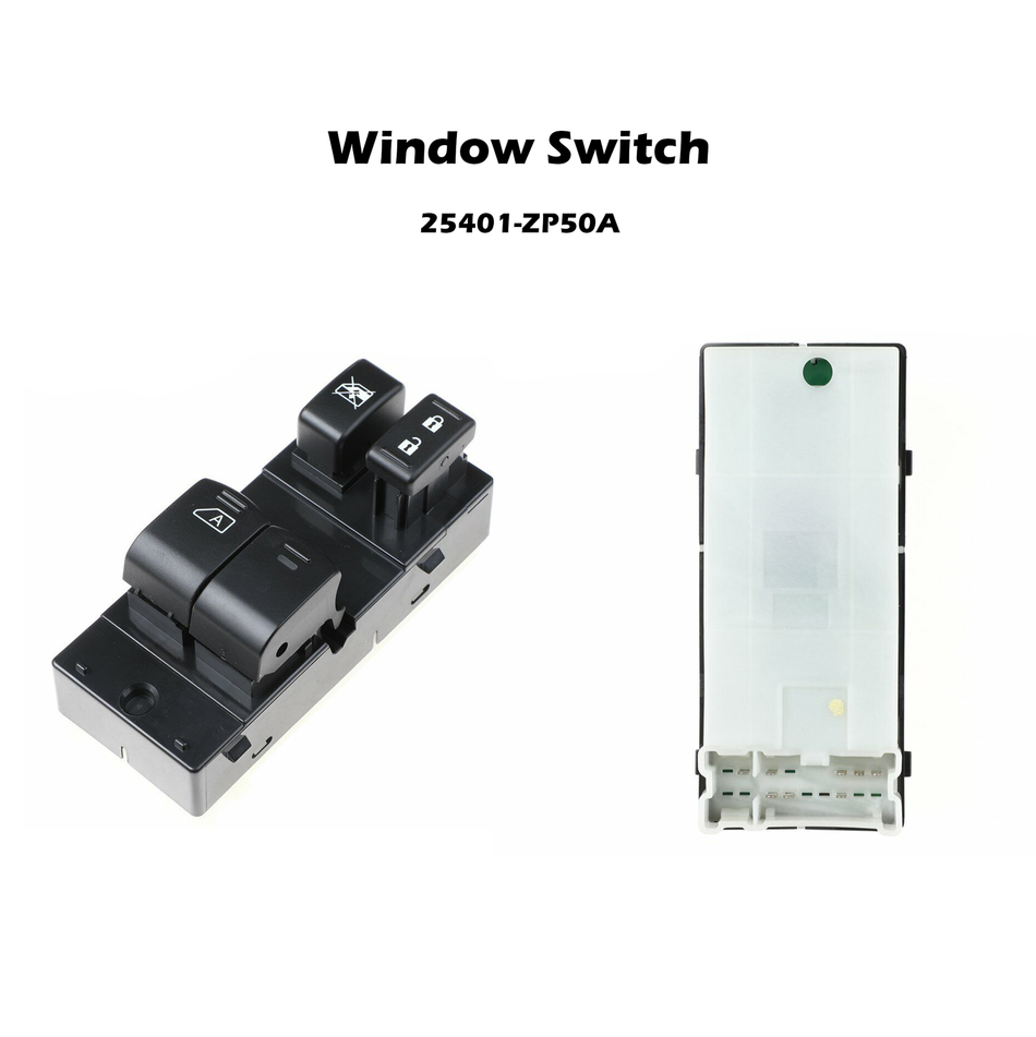 PARA 06-20 NISSAN FRONTIER EXT CAB INTERRUPTOR DE CONTROL DE VENTANA ELÉCTRICA PRINCIPAL DEL LADO DEL CONDUCTOR