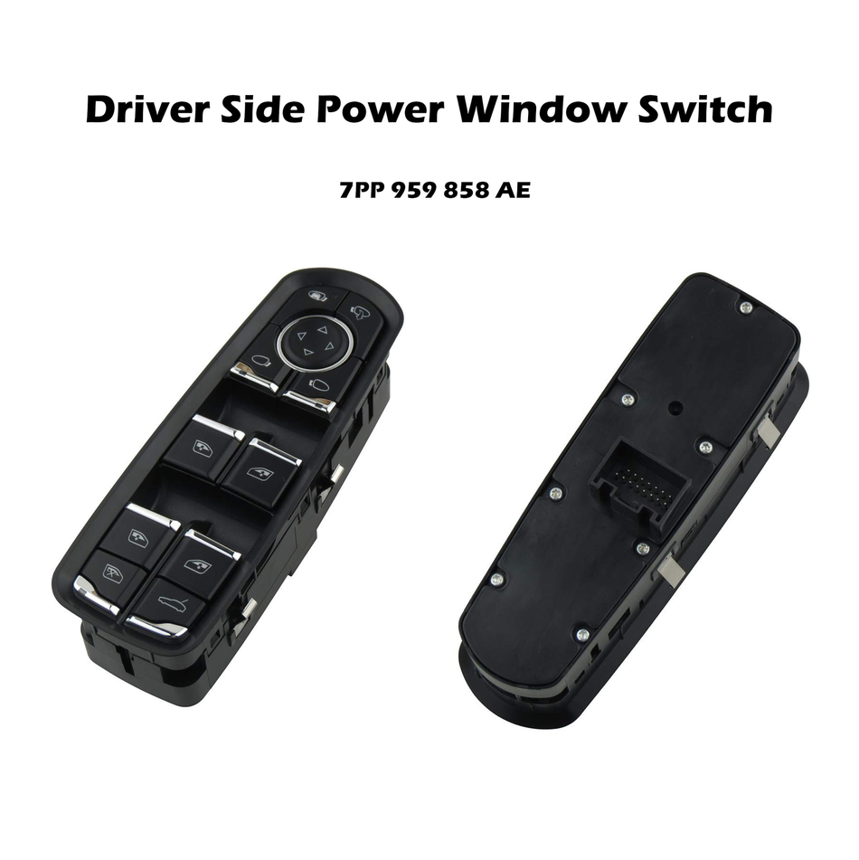 Driver Side Power Window Switch #7PP 959 858 AE Compatible with Porsche Panamera