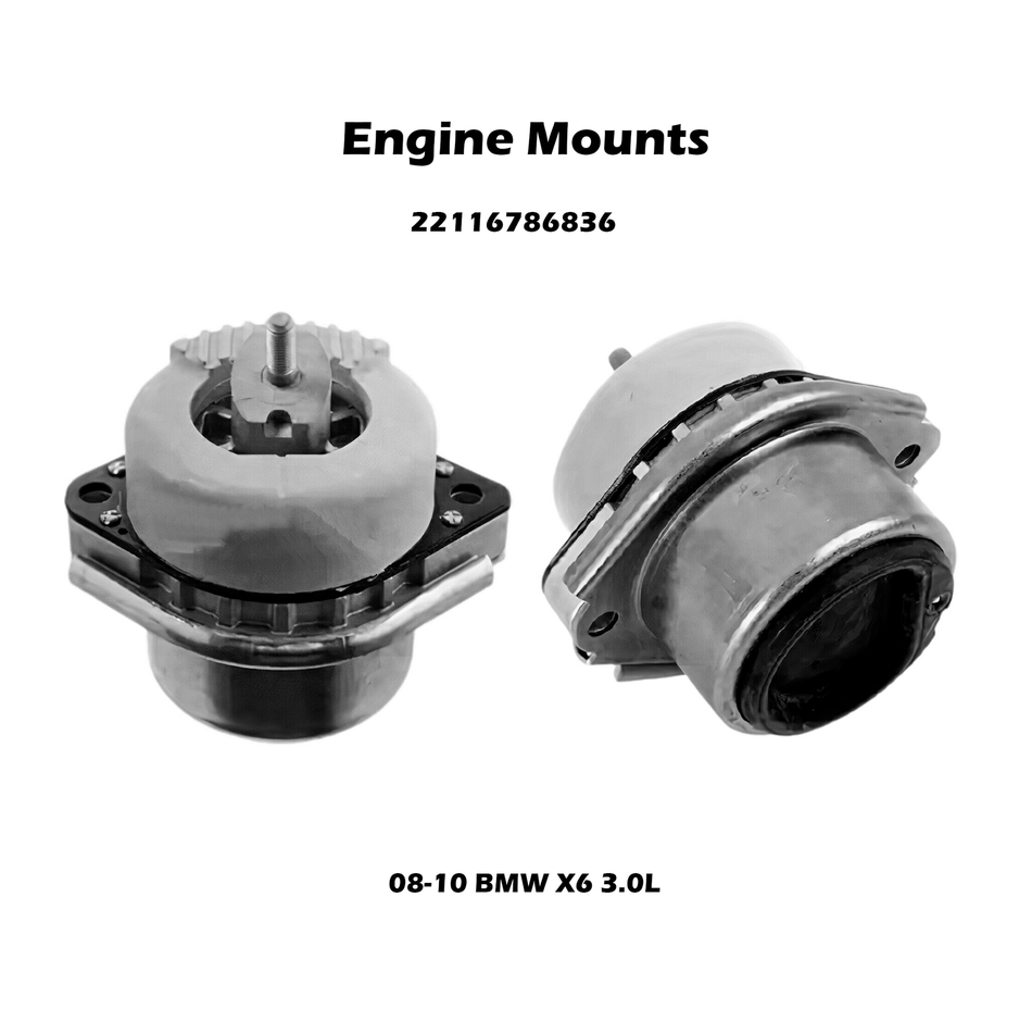 Front Right Engine Motor Mount (1PC) For 08-10 BMW X6 3.0L AT - 22116786836