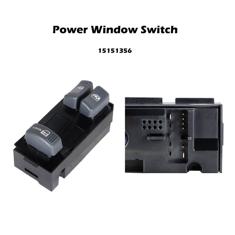 Power Window Door Lock Switch Left LH Front for Chevy GMC C/K 1500 Pickup Truck 15151356