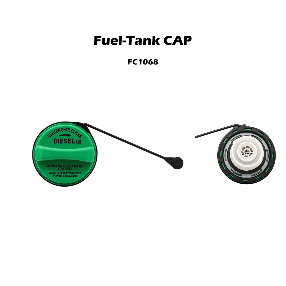 Motorcraft FC1068 Green Diesel Fuel Tank Gas Cap w Tether for Ford Super Duty