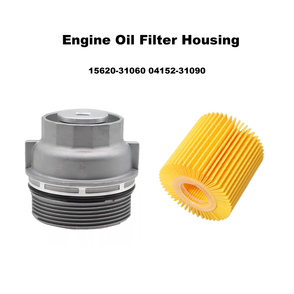 Aluminium Oil Filter Housing Cap＆Oil Filter 15620-31060 Fit for Toyota, Lexus 15620-31050