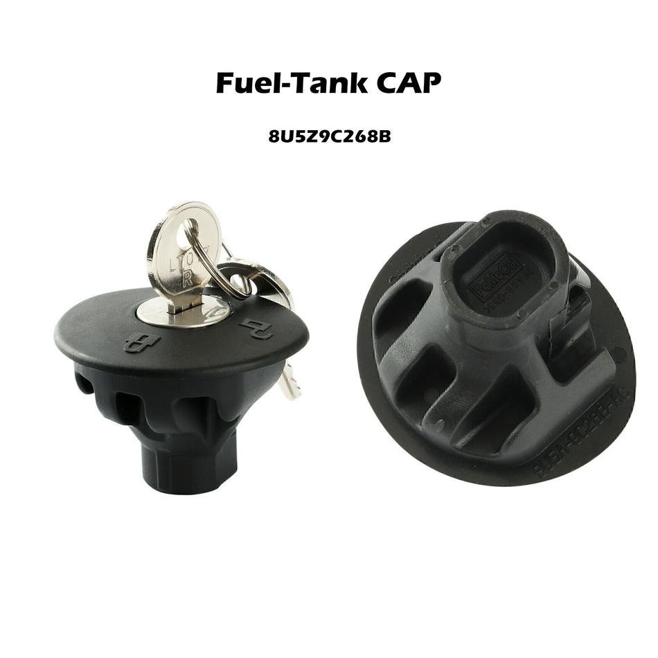 8U5Z9C268B Locking Gas Fuel Tank Plug Cover Cap For Ford Lincoln with 2 Keys