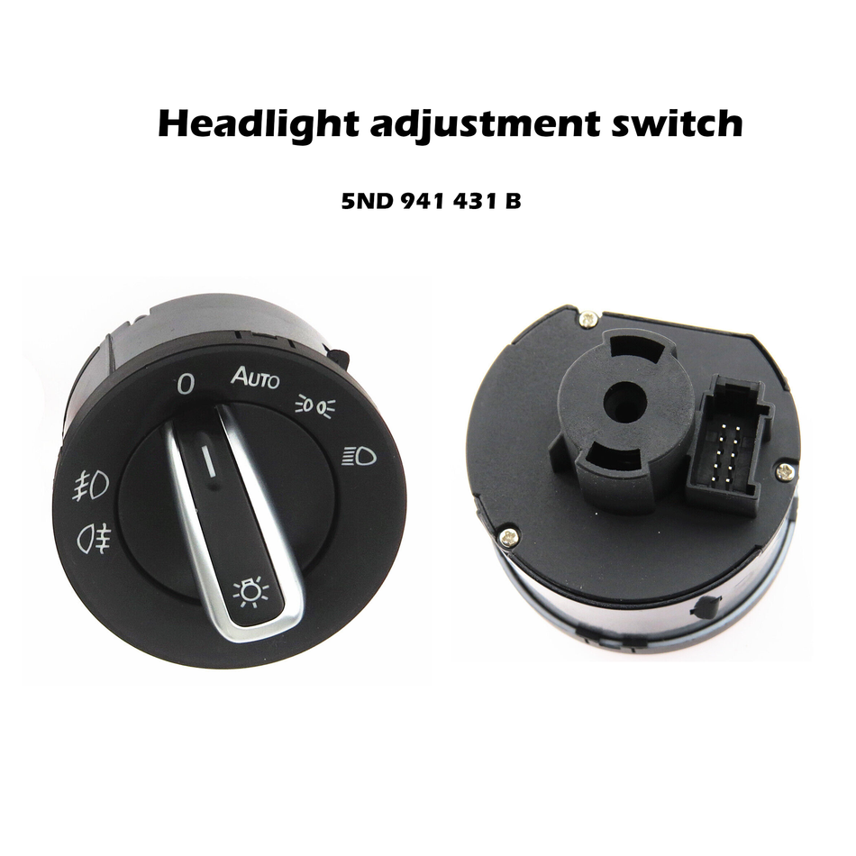 HeadLamp Control Switch #5ND 941 431 B Compatible with VW Jetta Golf GTI Passat CC