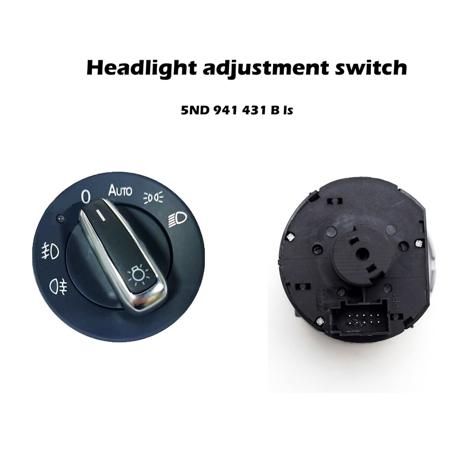 HeadLamp Control Switch #5ND 941 431 B With Light Sensor Compatible with VW Jetta Golf GTI Passat CC