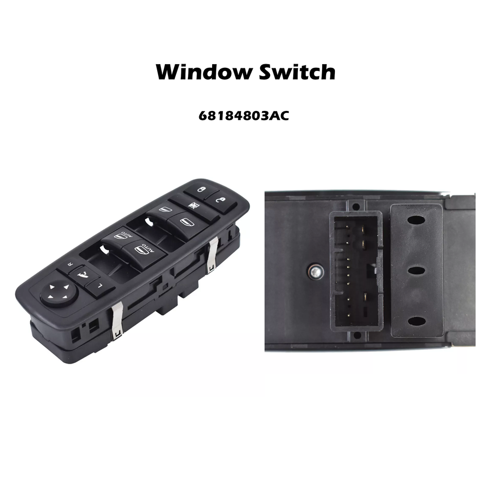 Interruptor de ventana eléctrica principal de puerta del conductor 68184803AC para GRAND CHEROKEE 2014-2018