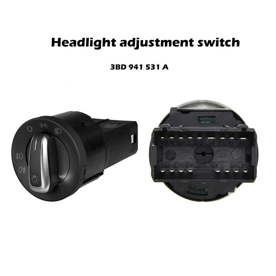 Headlight Switch Fog Lights Switch, Fit for 06-13 VW J-etta MK5 3BD 941 531 A