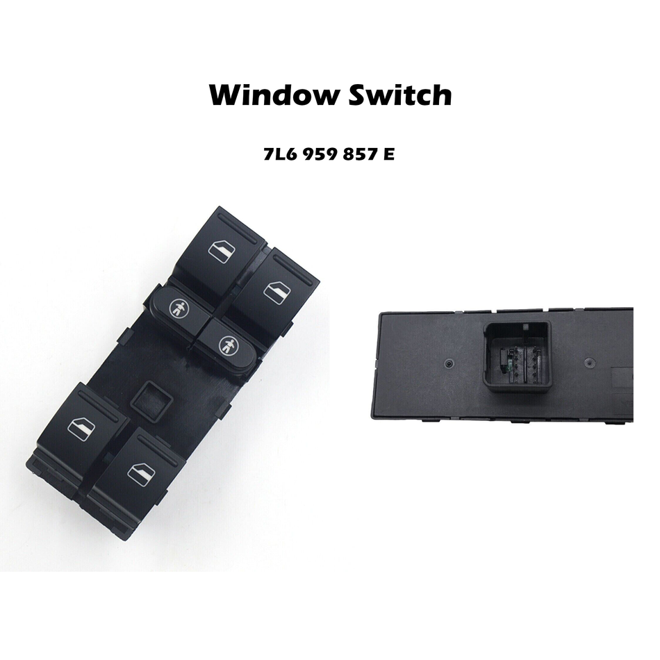 Driver Side Power Window Switch #7L6 959 857 E Compatible with Volkswagen Sharan Touareg