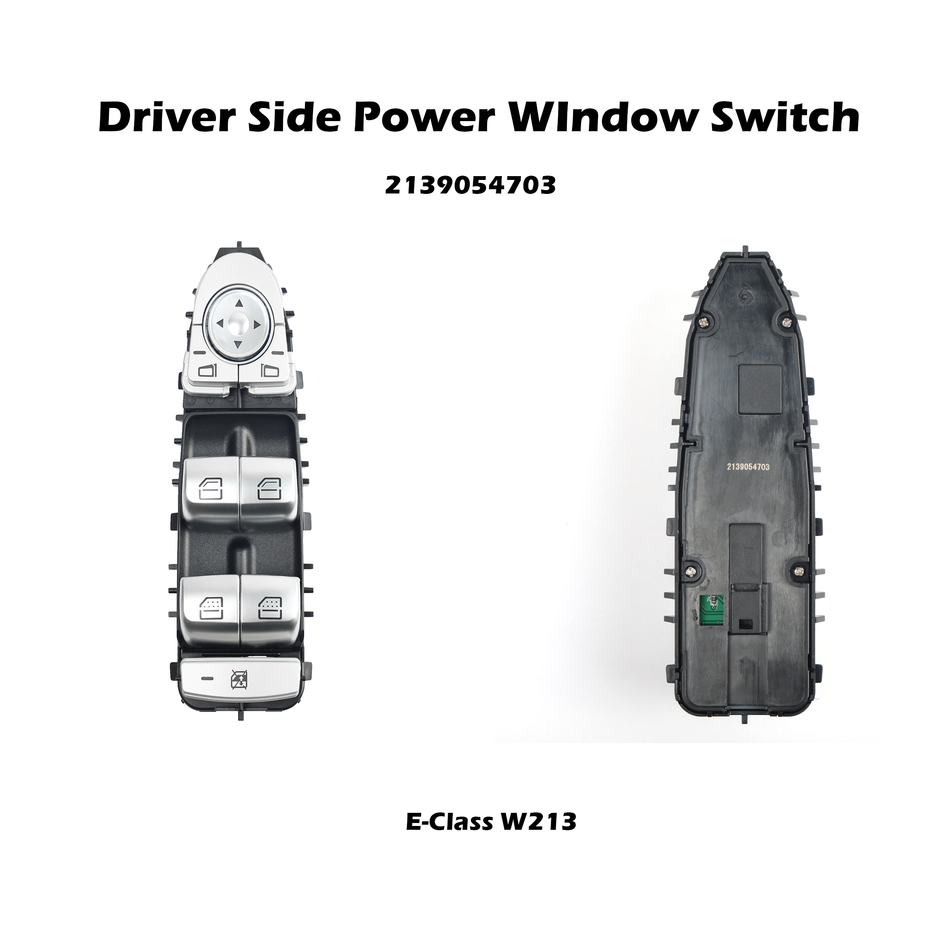 Driver Side Power Window Switch #2139054703 For Mercedes-Benz W213 E-Class (White Light)