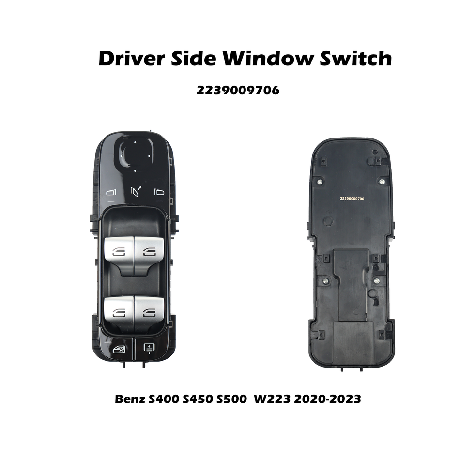 Power Window Switch #2239009706 Compatible with Mercedes-Benz W223 S400 S450 S500 2020-2023