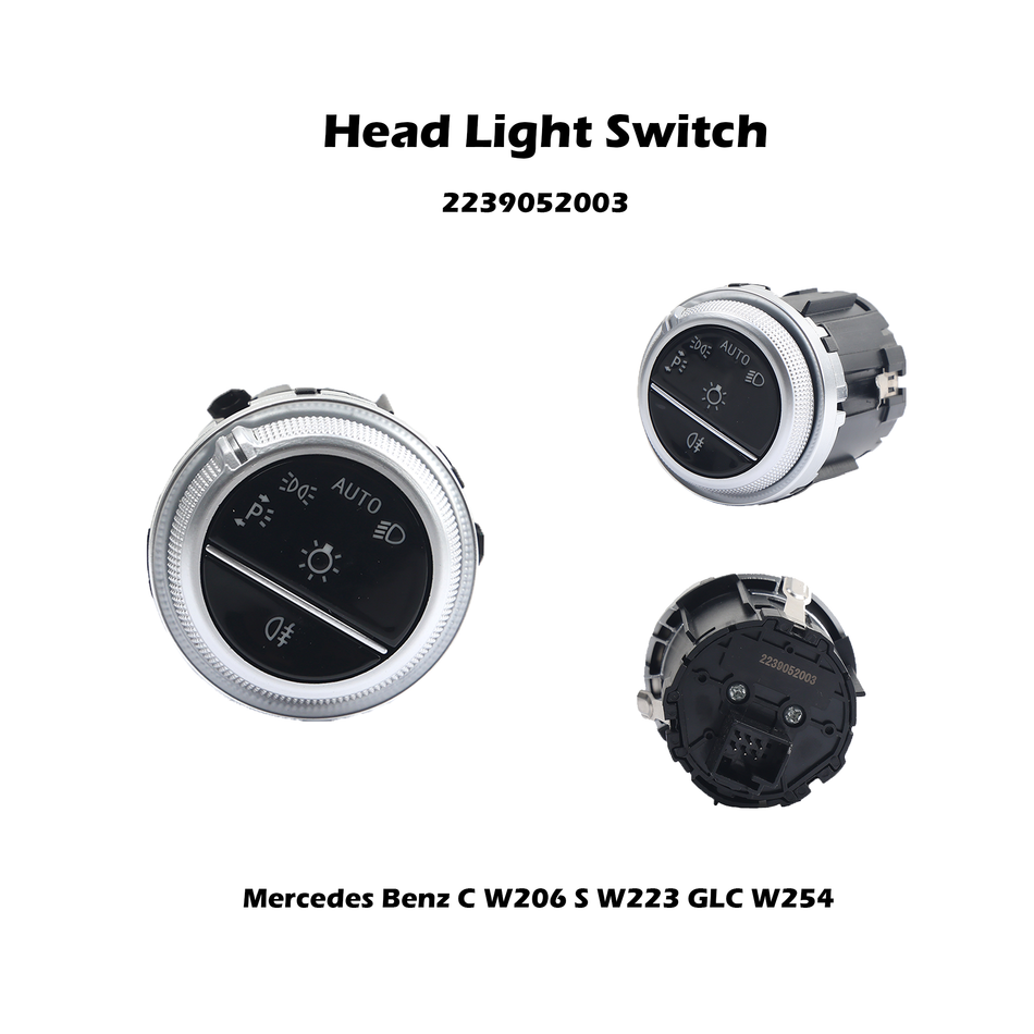 Head Light Control Switch #2239052003 Compatible with Mercedes Benz C300 EQS S500 S580 2021-2023