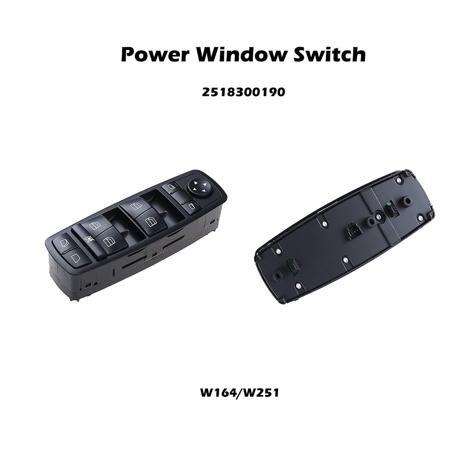 Interruptor de ventana eléctrica del lado del conductor #2518300190 compatible con Mercedes Benz ML350 GL320 GL350 ML320 R Class