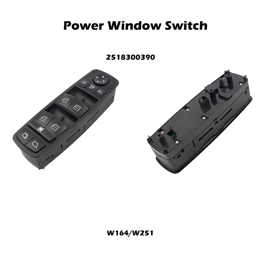 Interruptor de ventana eléctrica del lado del conductor #2518300390 compatible con Mercedes Benz ML350 GL320 GL350 ML320 R Class