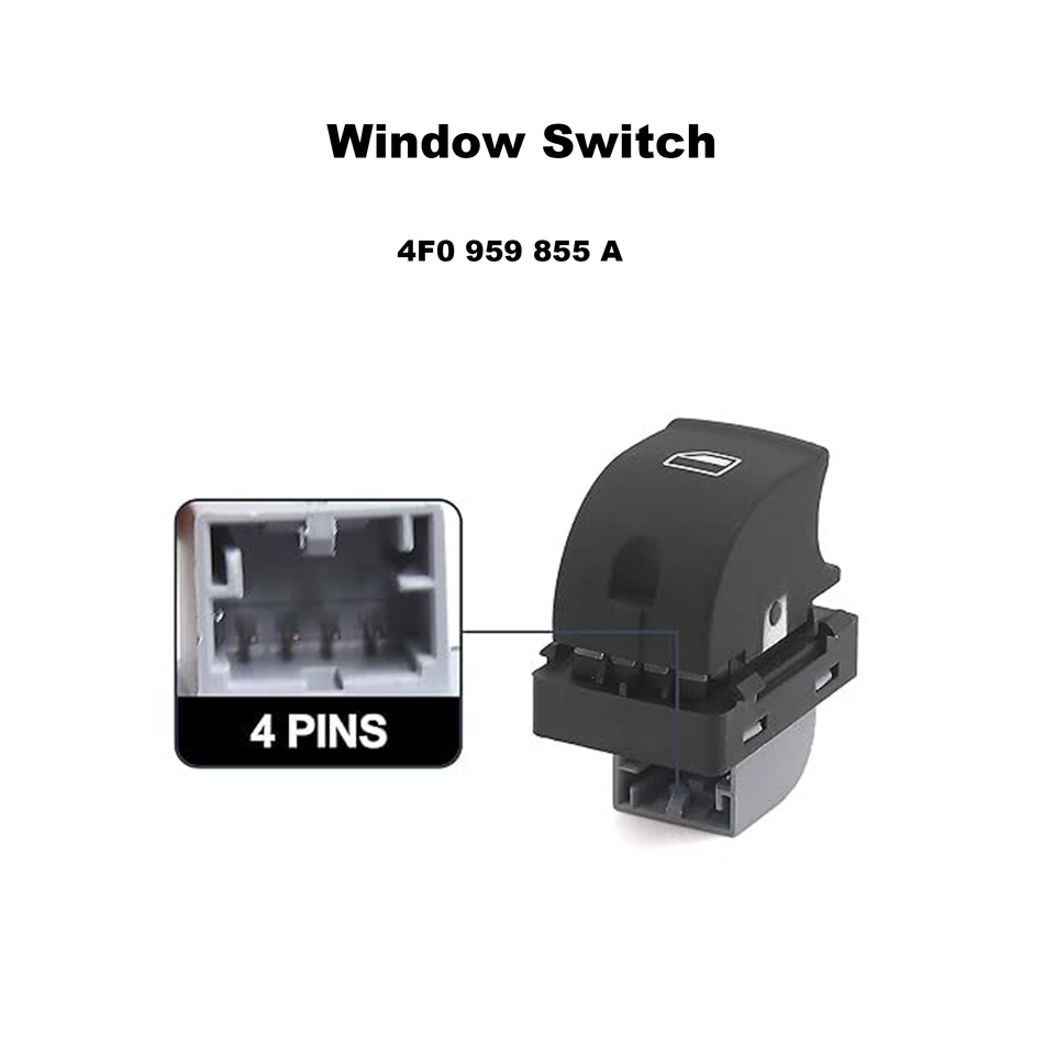 Window Control Switch Button Passenger 4F0959855A For AUDI A6 S6 C6 Q7 A3 RS6