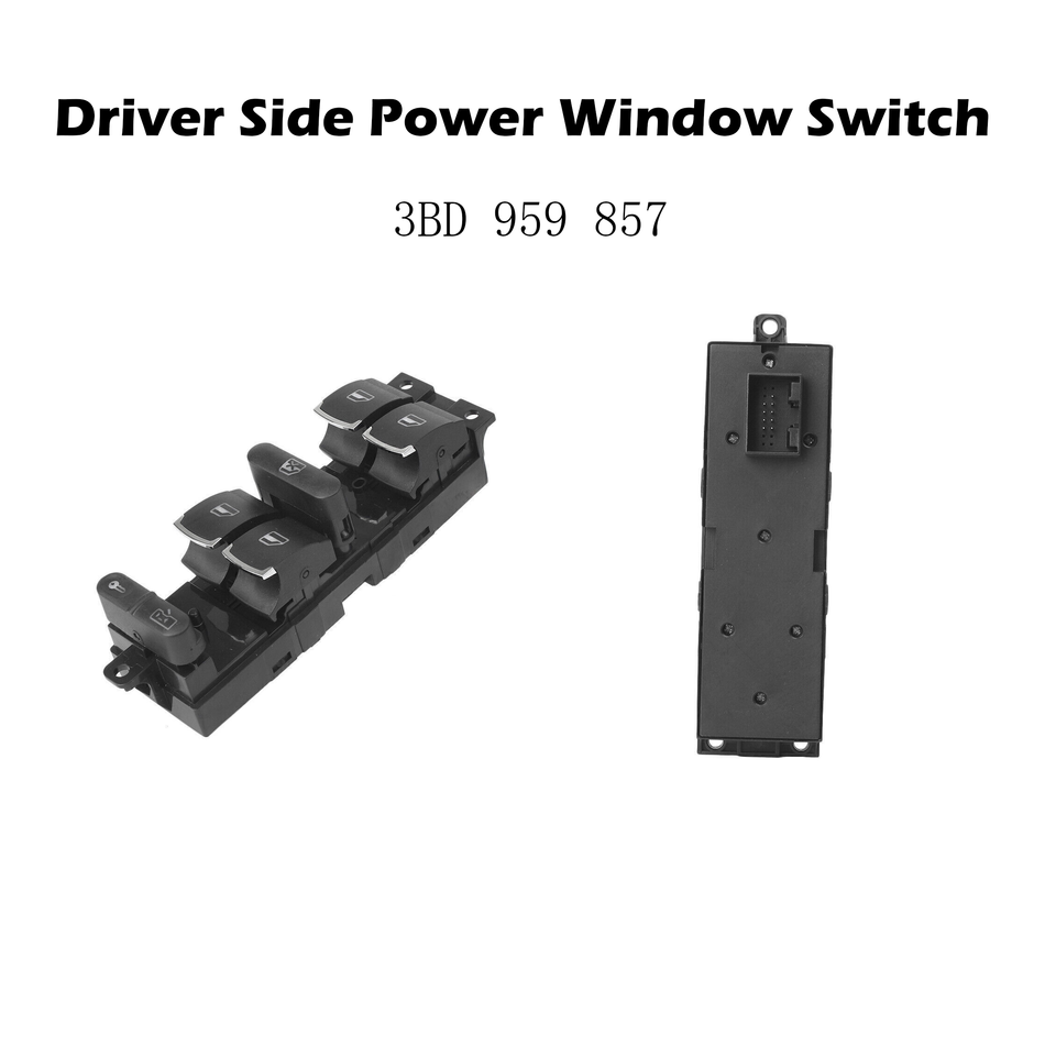 Interruptor de ventana eléctrica del lado del conductor #3BD 959 857 compatible con Volkswagen Jetta Bora MK4