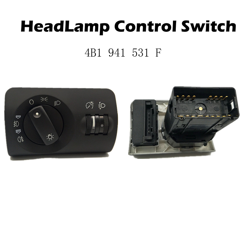 HeadLamp Control Switch #4B1 941 531 F Compatible with Audi A6 C5