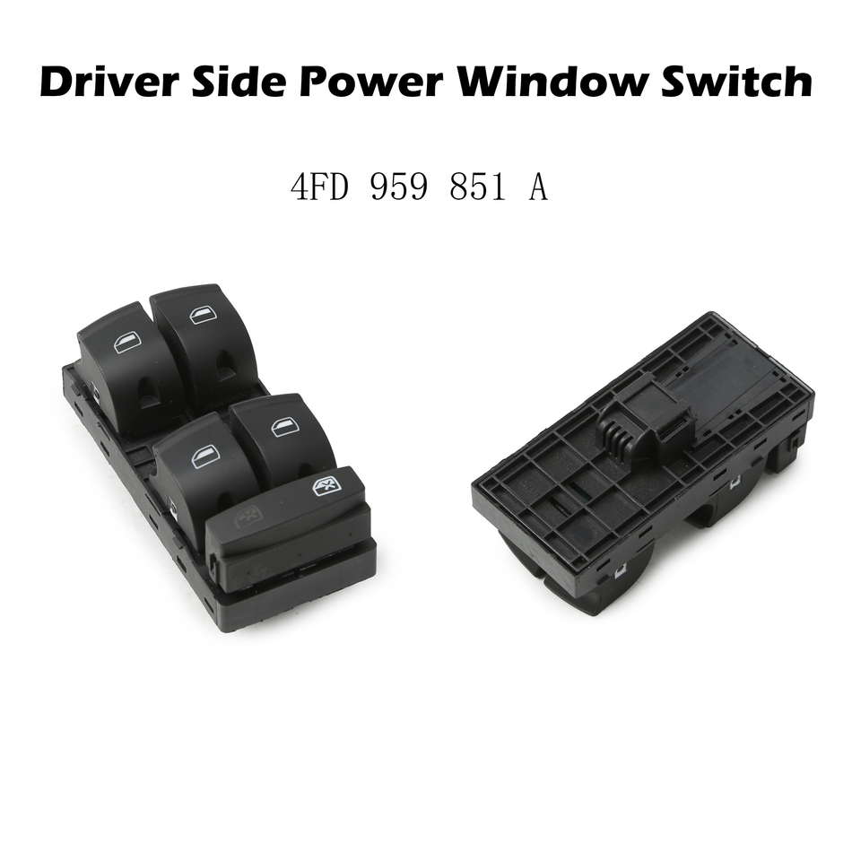 Interruptor de ventana eléctrica del lado del conductor #4FD 959 851 A compatible con Audi A3 A6 S6 Q7 C6