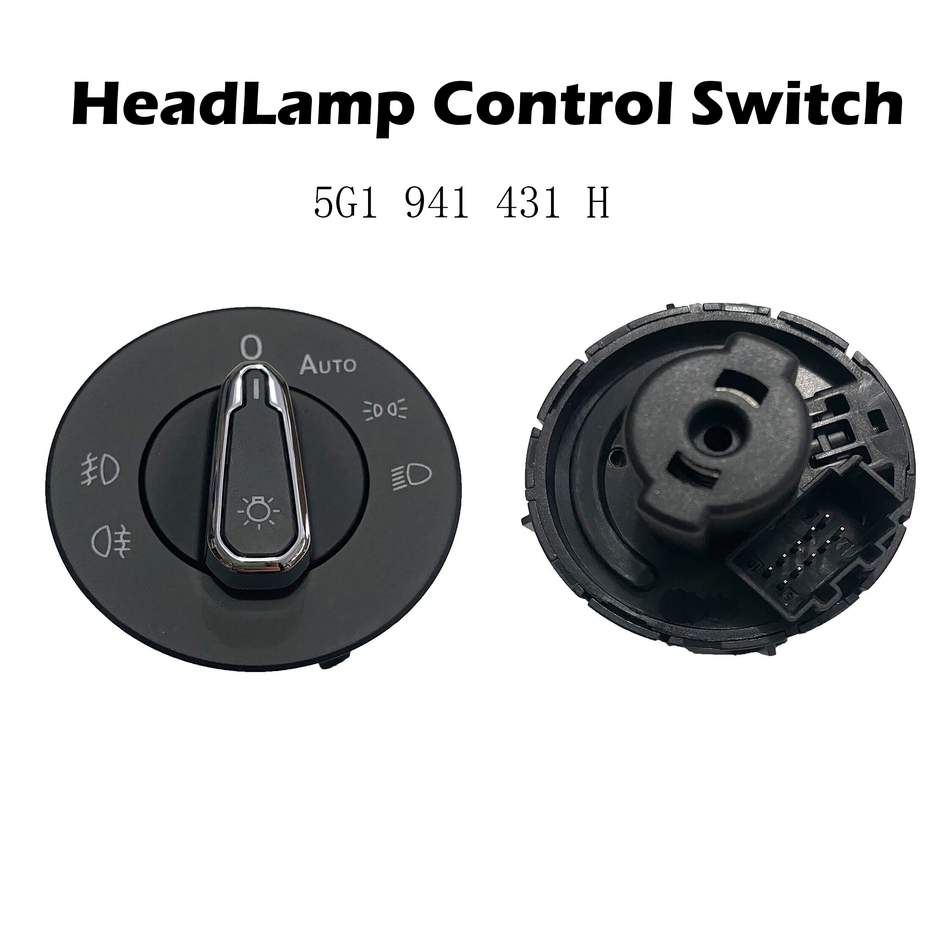 HeadLamp Control Switch #5G1 941 431 H With Light Sensor Compatible with VW Jetta Bora Passat