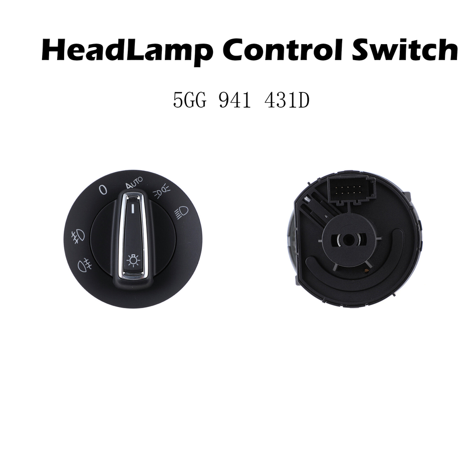 HeadLamp Control Switch #5GG 941 431 D Compatible with VW Golf Mk7 2014-2017