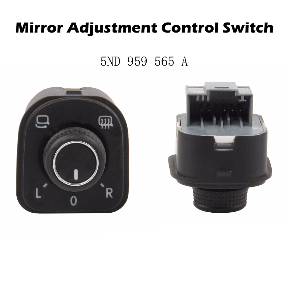 Mirror Adjustment Control Switch #5ND 959 565 A Compatible with VW Golf Jetta Passat