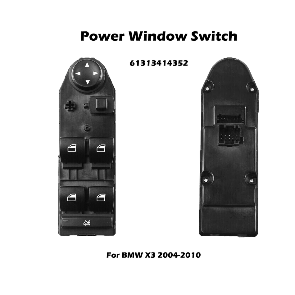 Driver Side Power Window Switch #61313414352 Compatible with BMW E83 X3 2004-2010