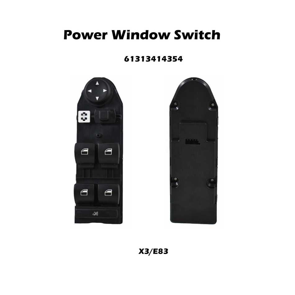 Driver Side Power Window Switch #61313414354 Compatible with BMW X3 2004-2010