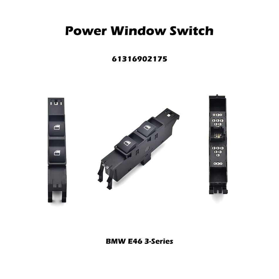 Driver Side Power Window Switch #61316902175 Compatible with BMW E46 325Ci 325i 330Ci M3 Base 2001-2006