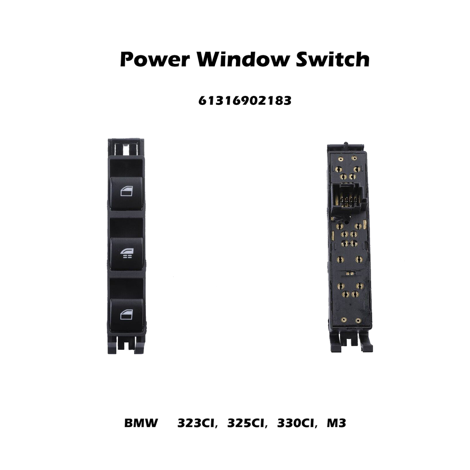 Driver Side Power Window Switch #61316902183 Compatible with BMW 325Ci 330Ci M3 2001-2006