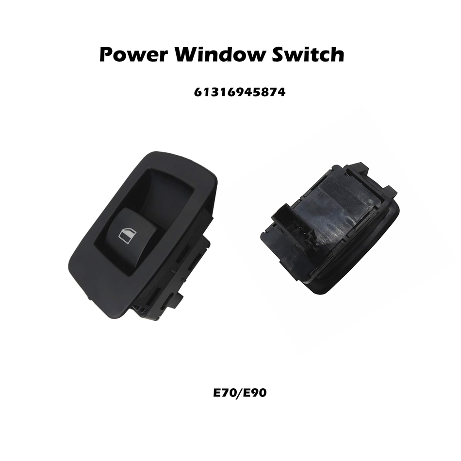 Interruptor de ventana eléctrica del lado del pasajero delantero derecho #61316945874 Compatible con BMW 323i 325i 328i 330i M3 X5 X6 04-14