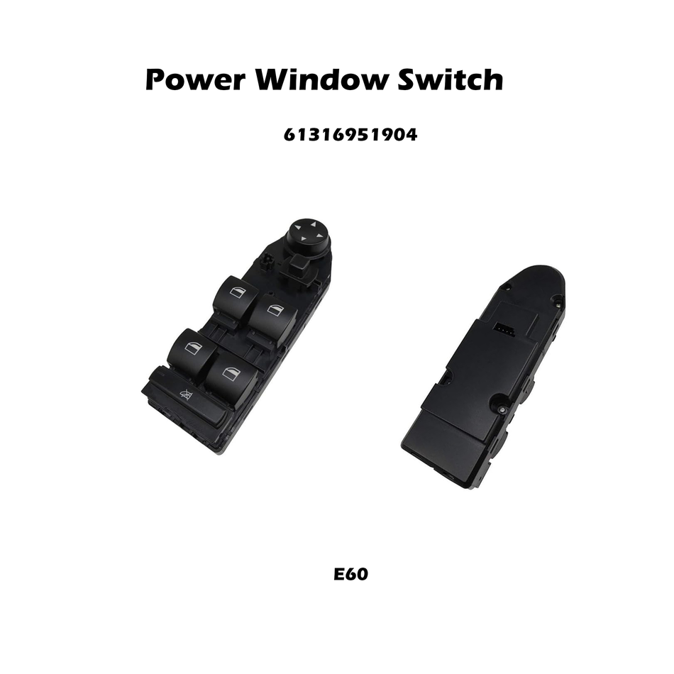 Interruptor de ventana eléctrica del lado del conductor #61316951904 Compatible con BMW 525i 530xi 525xi M5 545i 530i 2004-2007