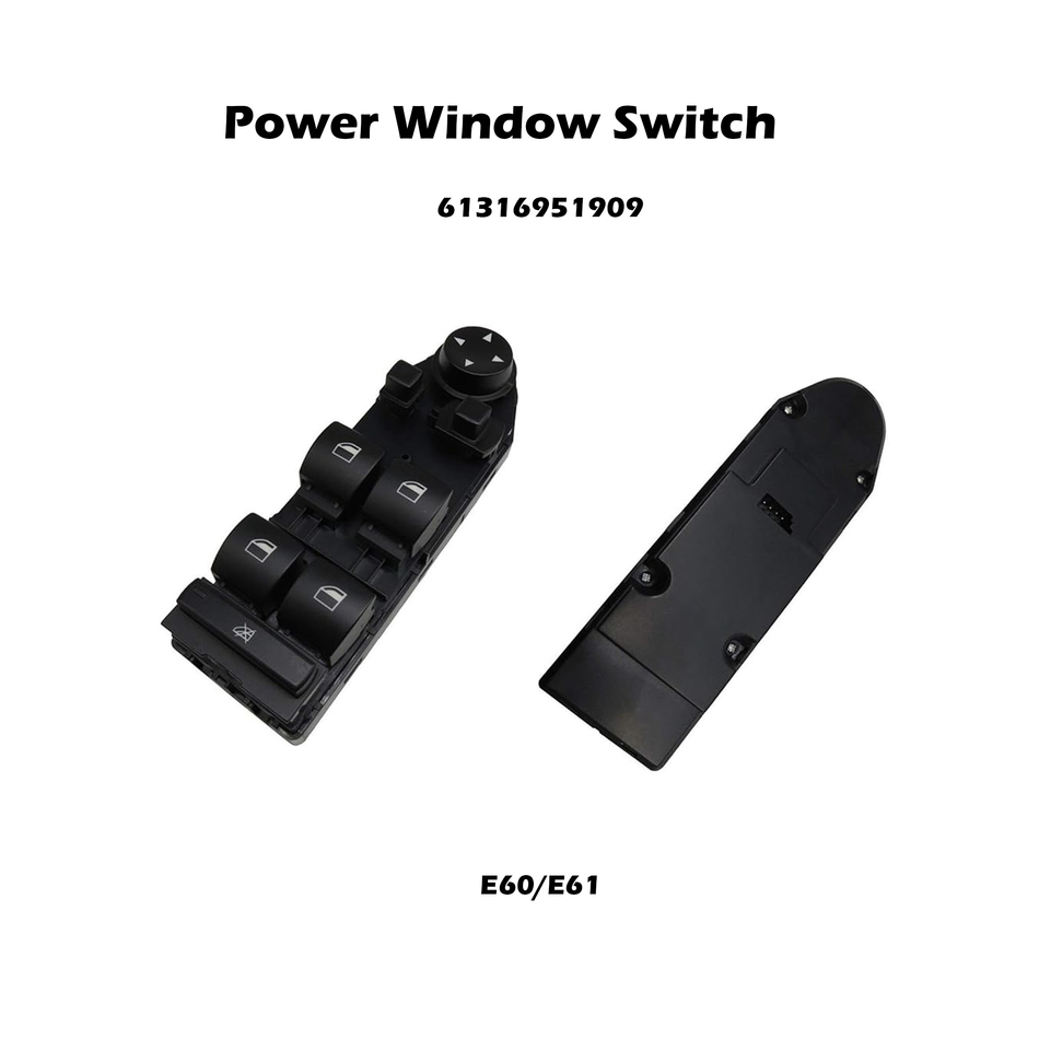 Interruptor de elevalunas eléctrico del lado del conductor #61316951909 Compatible con BMW E60 E61 Serie 5 2004-2010