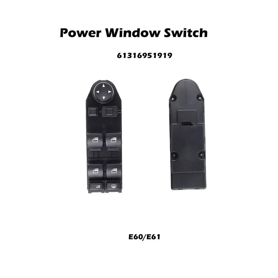 Interruptor de ventana eléctrica del lado del conductor #61316951919 compatible con BMW E60 E61 520 523i 525i 528i 530i 540i 545I 550i M5