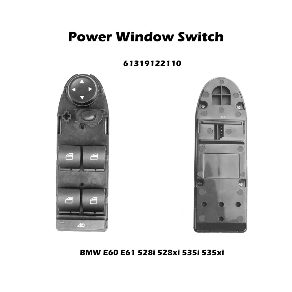 Driver Side Power Window Switch #61319122110 Compatible with BMW E60 E61 528i 528xi 535i 550i M5