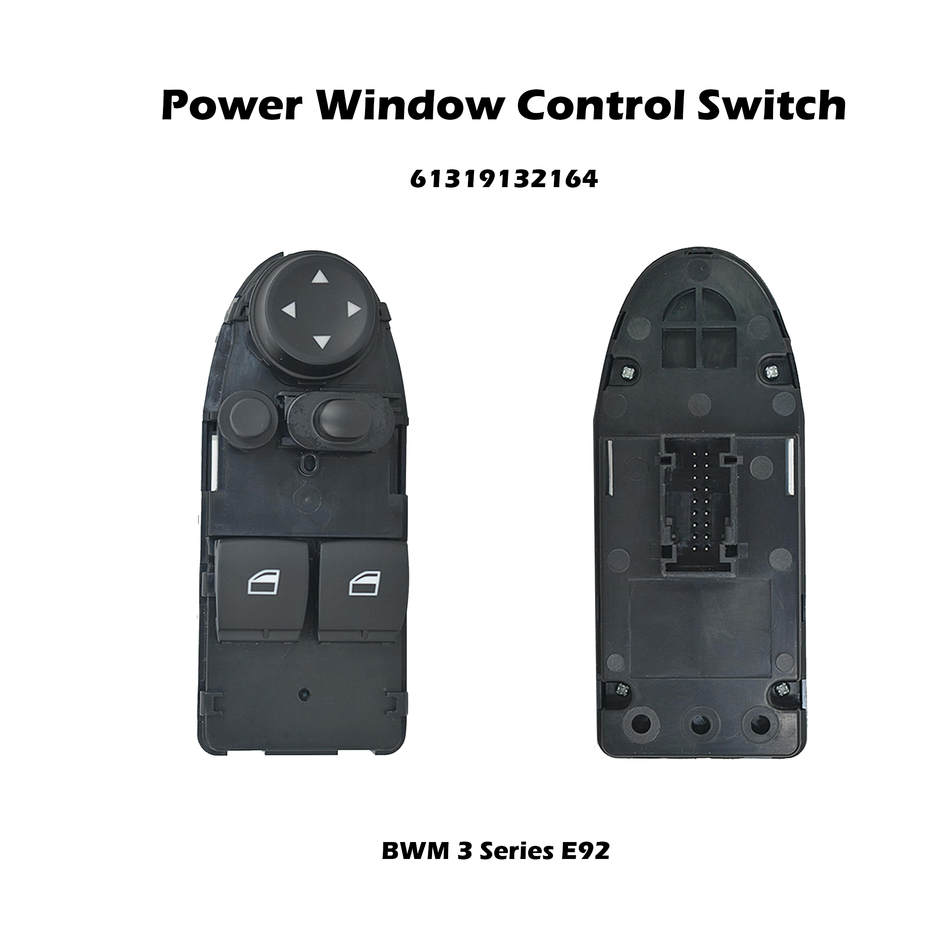 Interruptor de elevalunas eléctrico del lado del conductor #61319132164 compatible con BMW Serie 3 E92 320d 325i 328xi 330xd 335is 318i M3