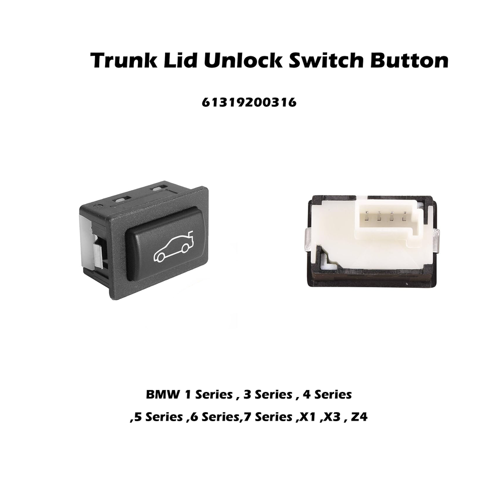 Trunk Unlock Switch  #61319200316 Compatible with BMW 1 2 3 4 5 6 7 Series E90 M3 M4 X1 X3 Z4