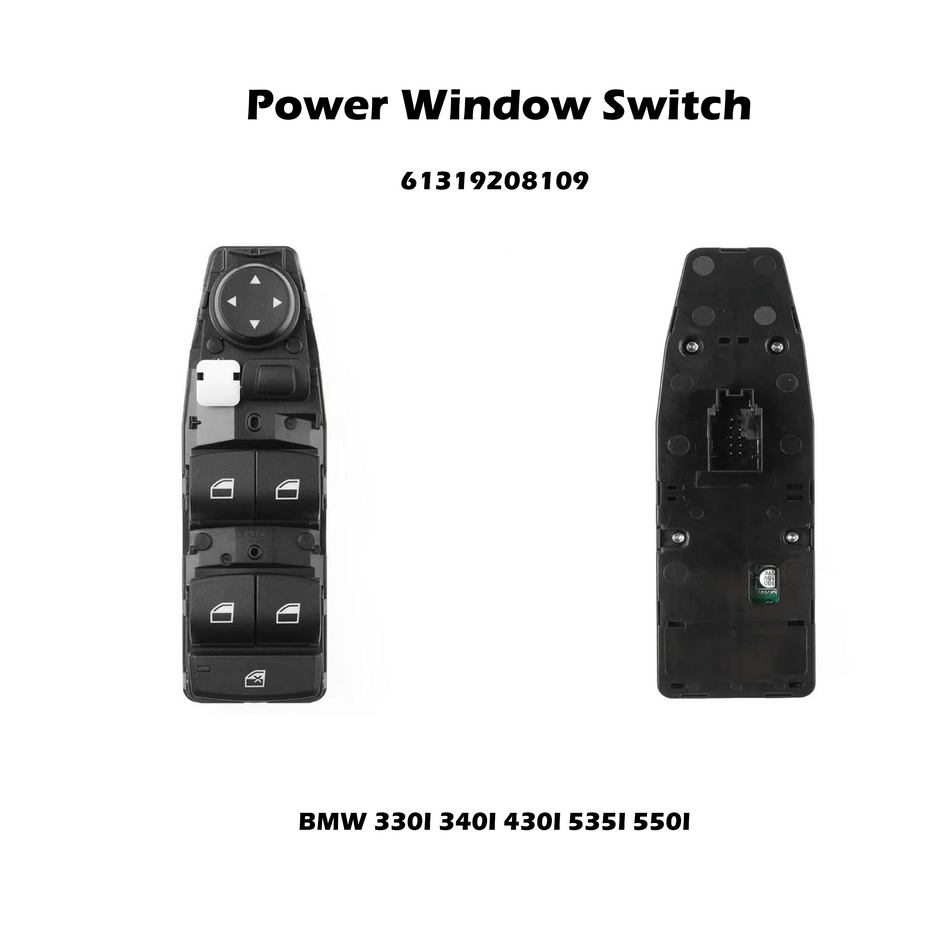 Driver Side Power Window Switch #61319208109 Compatible with BMW 328i 335i 535i 550i M5 X3 X4 X5 X6