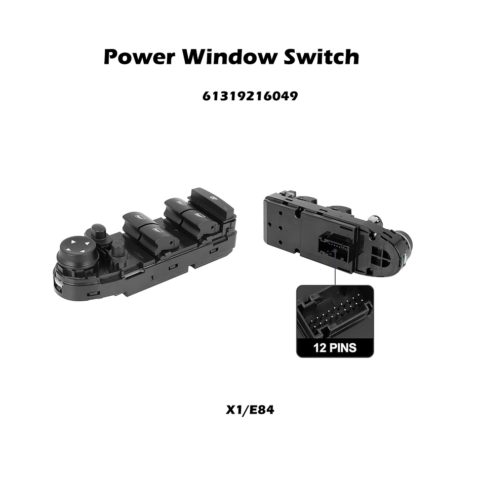 61319216049 Front Left Master Driver Side Power Window Switch for BMW X1 13-15