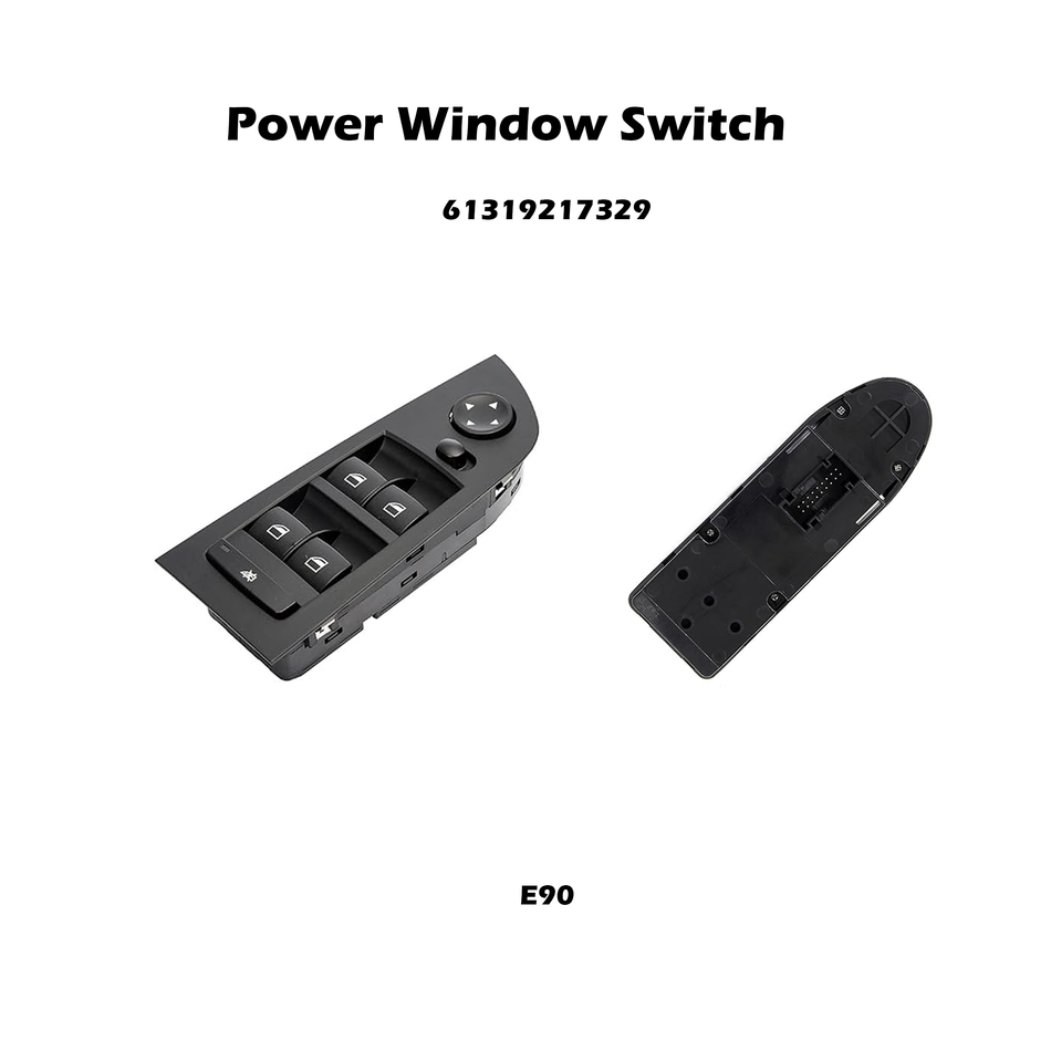 Interruptor de elevalunas eléctrico del lado del conductor #61319217329 Compatible con BMW E90 E91 325i 2006, 330i 2006, 335i 2007-2011, 328i 2007-2011, M3 2008-2011, 335d 2009-2011