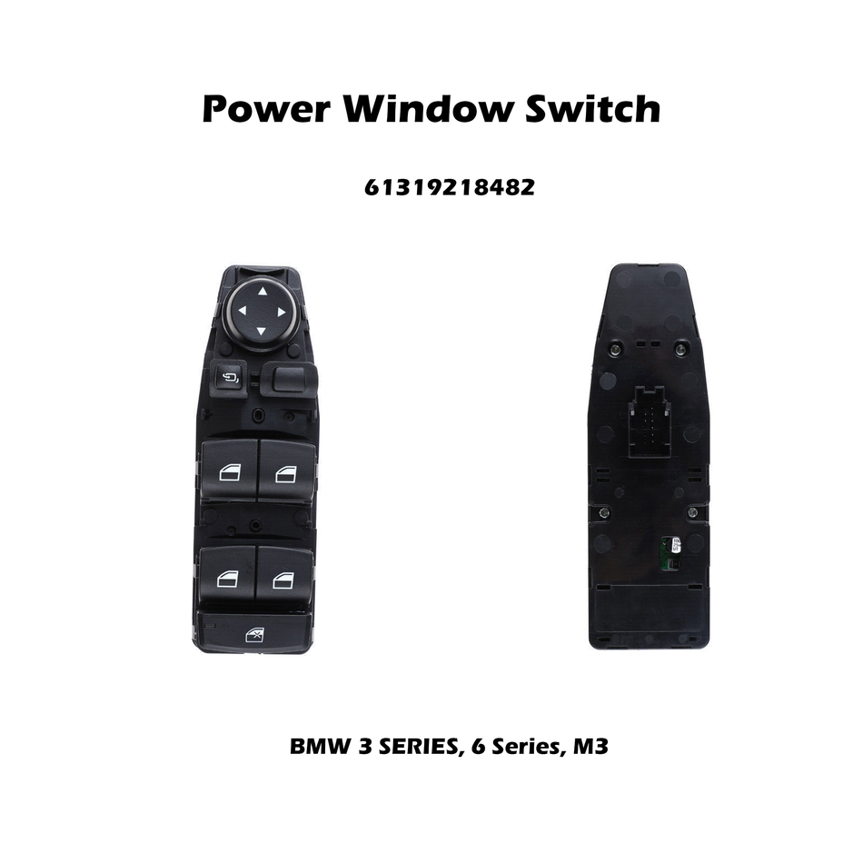 Interruptor de ventana eléctrica del lado del conductor #61319218482 Compatible con BMW F30 F80 320I,328D,328I,330E,335I,340I ACTIVEHYBRID 3