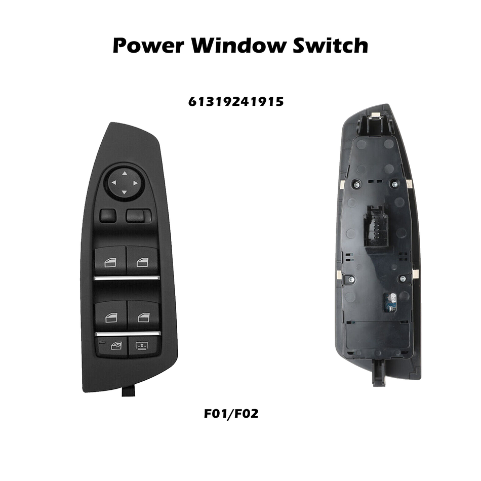 Interruptor de ventana eléctrica del lado del conductor #61319241915 compatible con BMW 5 6 7 Series 530 525 640 730 740 760 F10 F18 2009-2016