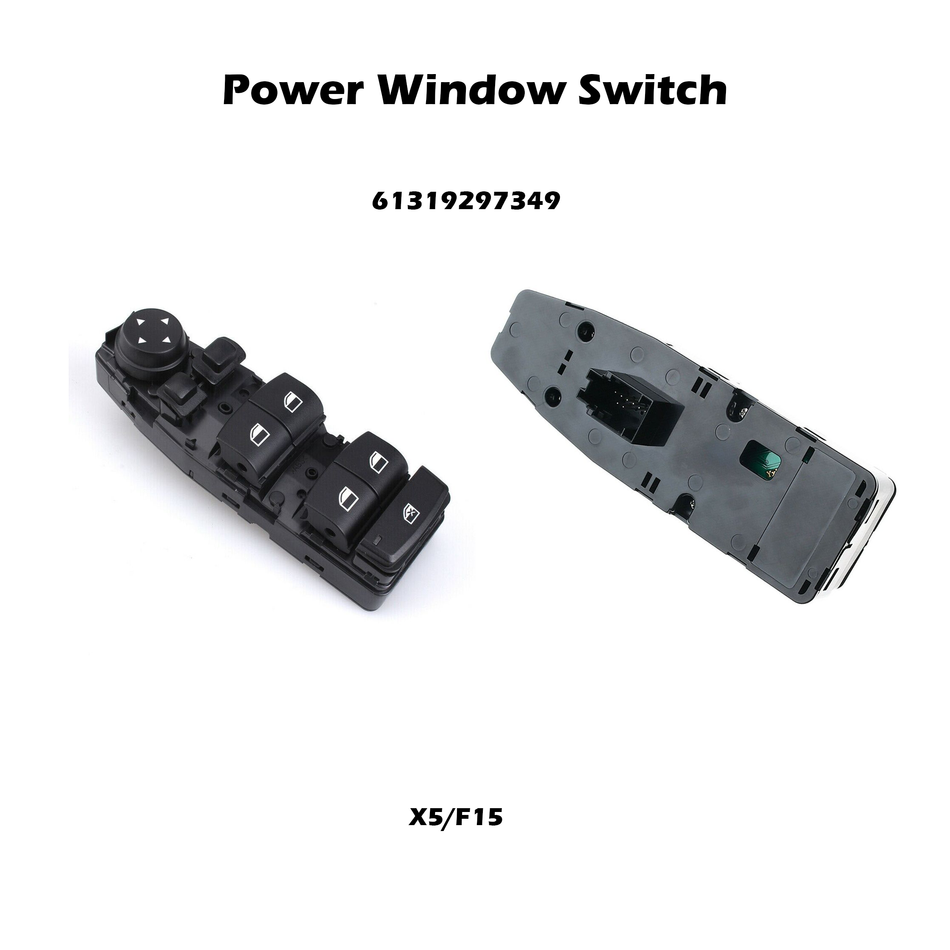 Interruptor de ventana eléctrica del lado del conductor #61319297349 compatible con BMW F15 F16 F39 F48 F85 F86 X5 X6