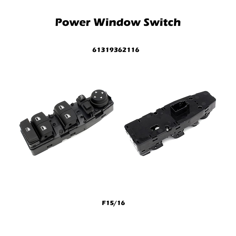 Interruptor de ventana eléctrica del lado del conductor #61319362116 compatible con BMW F46 F45 F39 F15 F85 F16 F86 X2 X5 X5 M X6 X6 M